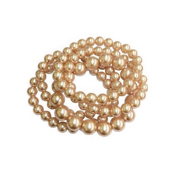 Glam Girl Fashion Jewelry - NWT 5-Strand Stretchable Pearl Bracelet